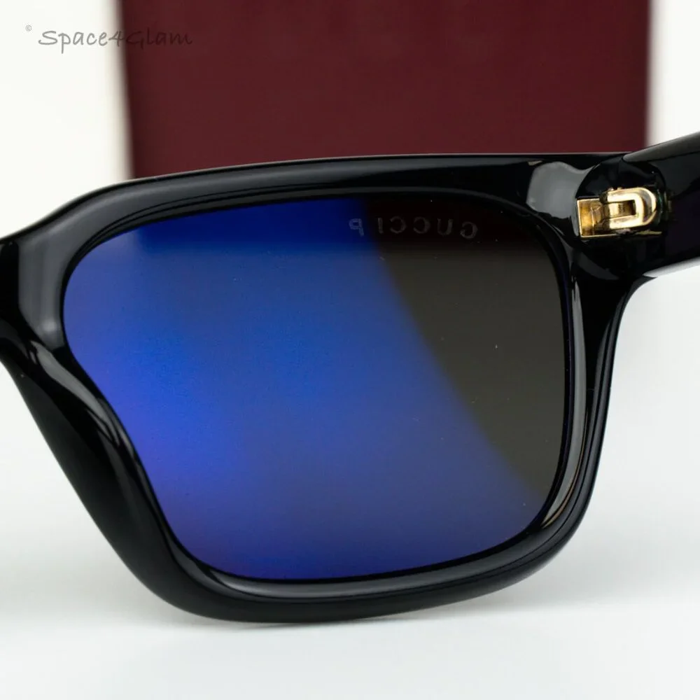 Gucci Men Sunglasses Black Grey Polarized Square GG1857S 005 NEW AUTHENTIC